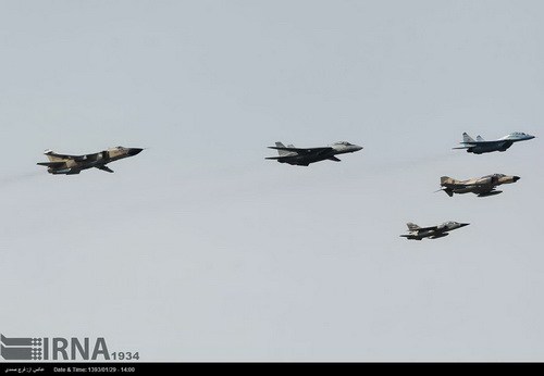 F-14, Szu-24, MiG-29 vegyeskötelék Iránban