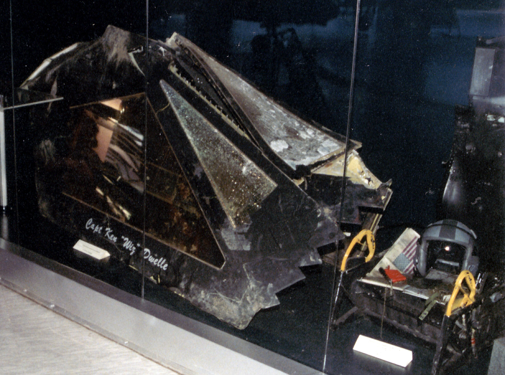 A belgrádi repülési múzeumban látható F-117 fülketető