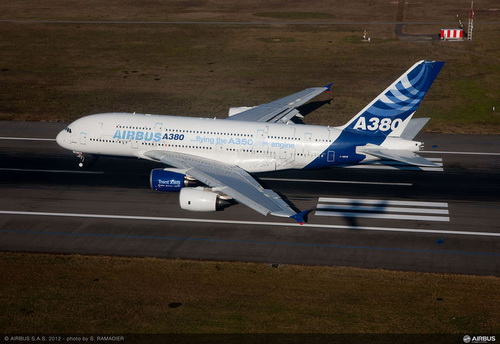 A380-ason tesztelték az A350XWB új hajtómüvét